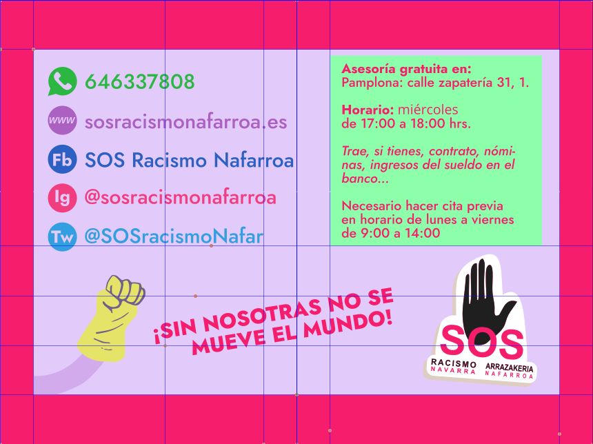Políptico para SOS Racismo Navarra